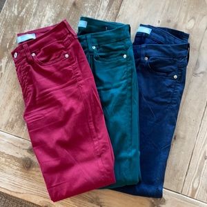 Bundle of  7 for all Mankind B(air) ankle skinny